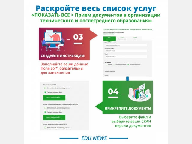 Изменения в инфографике в ШАГЕ 2 вместо колледж Профессиональное образование